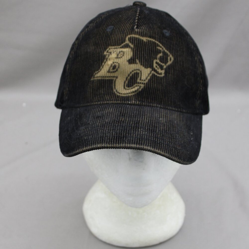 BC Lions Hat (Retro) - Classic Logo on Brown Corduroy - Adult Gripback